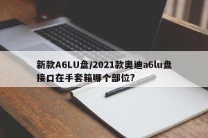 新款A6LU盘/2021款奥迪a6lu盘接口在手套箱哪个部位?